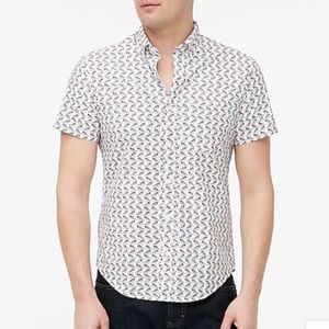 NWT J Crew Factory short sleeve bird print shirt